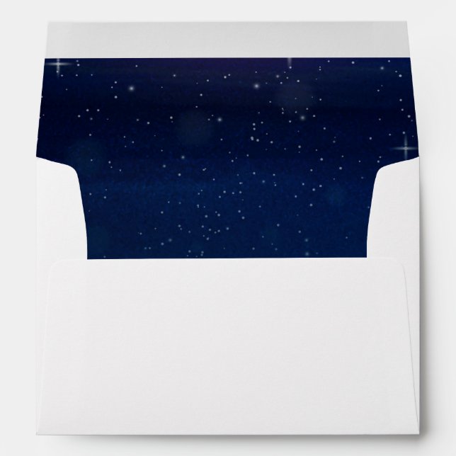 Enveloppe Une nuit sous la marine de nuit étoilée d'étoiles (Dos (Bas))