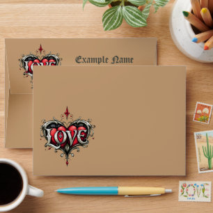 Enveloppe Une romance gothique. Un style gothique et orné