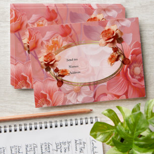 Enveloppe Une teinte molle et rosâtre appelée Fleurs Peach F