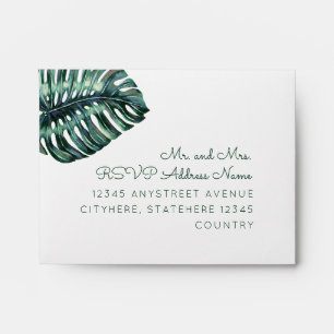 Enveloppe Unique Mod Tropical Monstera Feuille de Palmier RS