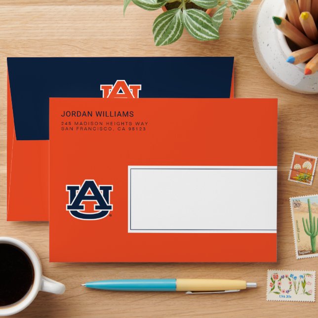 Enveloppe Université d'Auburn | Auburn UA Logo (Desk)