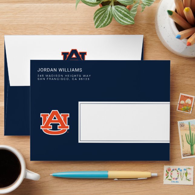 Enveloppe Université d'Auburn | Auburn UA Logo (Desk)