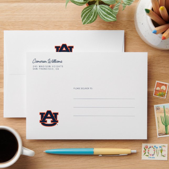 Enveloppe Université d'Auburn | Graduation (Desk)