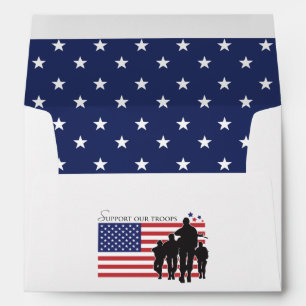 Enveloppe USA Flag - Soutenez nos troupes