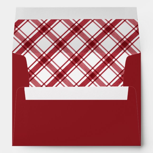 Enveloppe Vacances Red Plaid (Dos (Bas))
