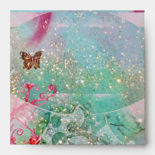 ENVELOPPE VAGUES / BOUTEILLE D'OR EN ÉCLAIRAGE BLEU