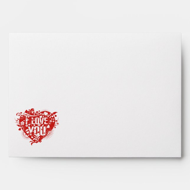Enveloppe Valentine Hearts Card (Devant)