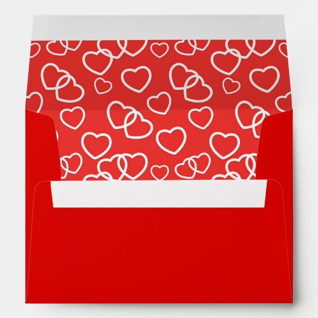 Enveloppe Valentine Hearts Card (Dos (Bas))