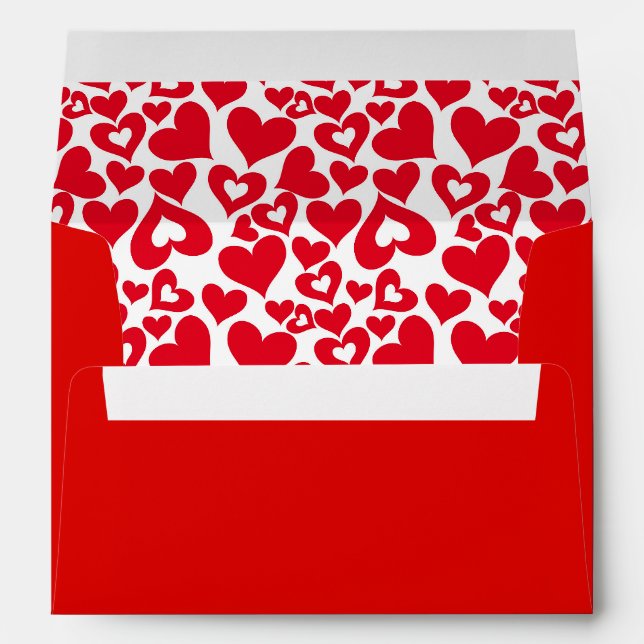 Enveloppe Valentine Hearts Card (Dos (Bas))