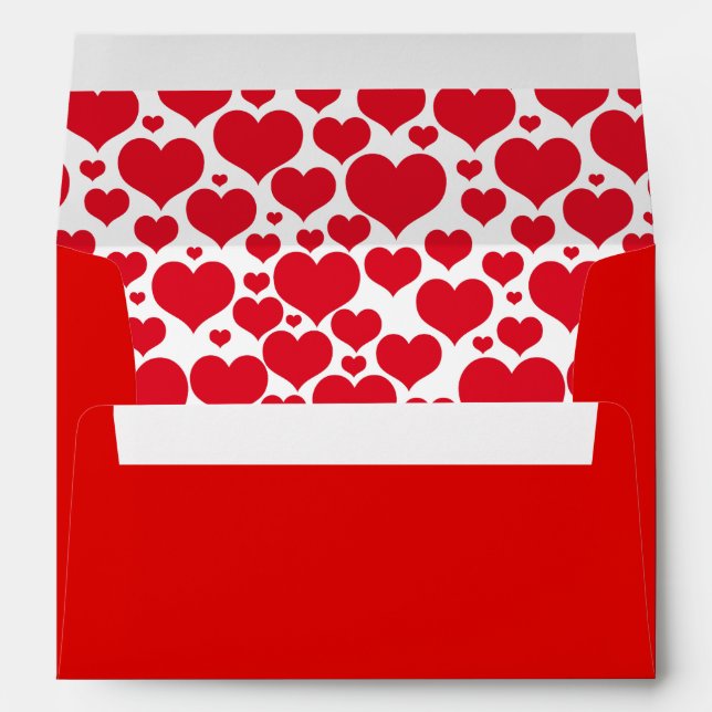Enveloppe Valentine Hearts Card (Dos (Bas))