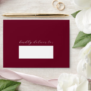 Enveloppe Vanessa Burgundy Mariage moderne