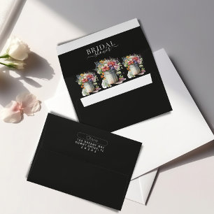 Enveloppe Vase de fleurs printanières romantiques pour la do
