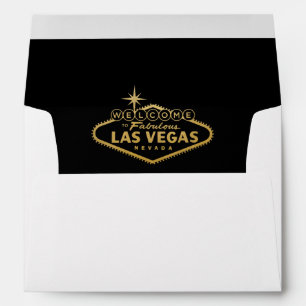 Enveloppe Vegas Connexion Gold Black White Mailing