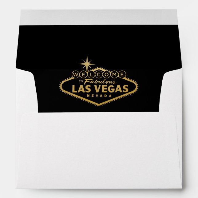 Enveloppe Vegas Connexion Gold Black White Mailing (Dos (Bas))