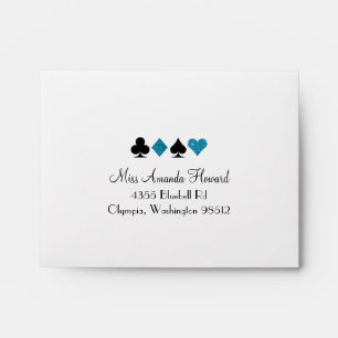 Enveloppe Vegas Destiny Blue Parties scintillant Mariage Rép