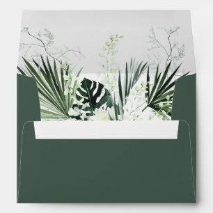 Enveloppe Végétation tropicale Faire-part de mariage florale