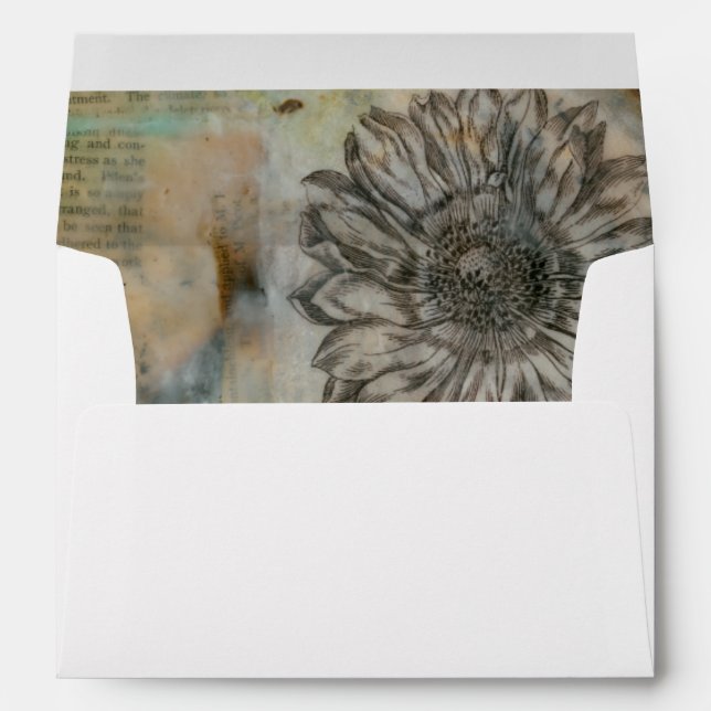 Enveloppe Vellum Floral I (Dos (Bas))