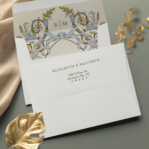 Enveloppe Verdure boueuse Mariage royal Motif victorien