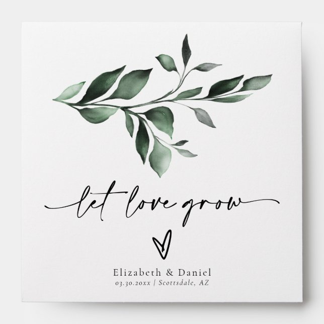 Enveloppe Verdure Laissez l'amour grandir Favori Paquet de g (Devant)