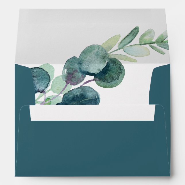 Enveloppe Verdure luxuriante et Faire-part de mariage d'Euca (Dos (Bas))