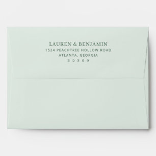 Enveloppe Vert apaisé et silencieux typographique