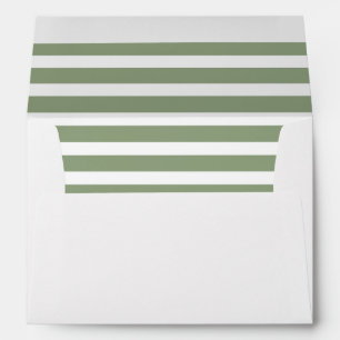 Enveloppe Vert blanc rayures Floral Graduation