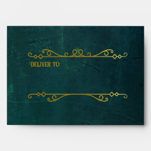 Enveloppe Vert foncé vintage