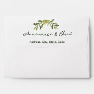 Enveloppe Vert olive moderne