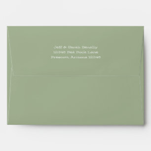 Enveloppe Vert olive solide