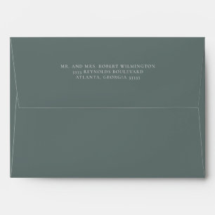 Enveloppe Vert sauge foncé 5x7 Adresse de retour
