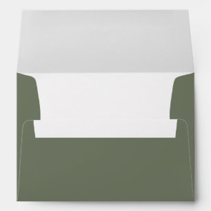 Enveloppe Vert Taupe Moderne Noël Personnalisé
