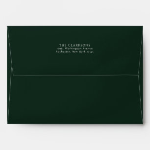 Enveloppe verte Blanc moderne Type pour carte 5 x 