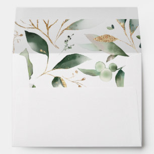 Enveloppe verte Eucalyptus Or