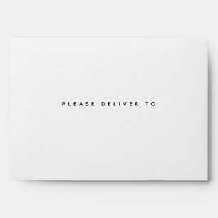 Enveloppe Veuillez livrer à   Typographie moderne simple