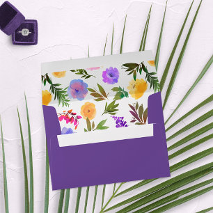Enveloppe Vibrant Décontracté Magenta Violet Jaune
