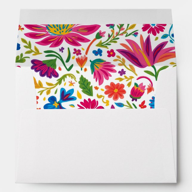 Enveloppe Vibrant mexicain Floral Fiesta Mariage (Dos (Bas))