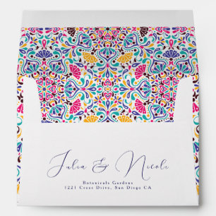 Enveloppe Vibrant mexicaine Fiesta Style Mariage arc-en-ciel
