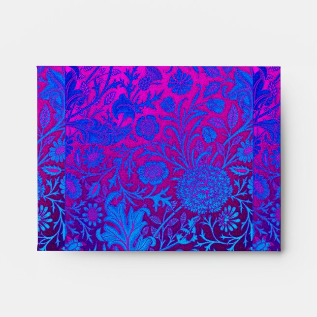 Enveloppe Vibrant, ombre, Art nouveau, William Morris, viole (Devant)