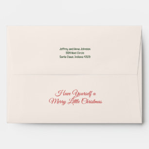 Enveloppe Victorian Christmas Snow Elves Adresse de retour