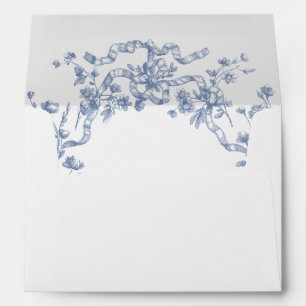 Enveloppe Victorien Ornate Grace Floral Dusty Mariage bleu