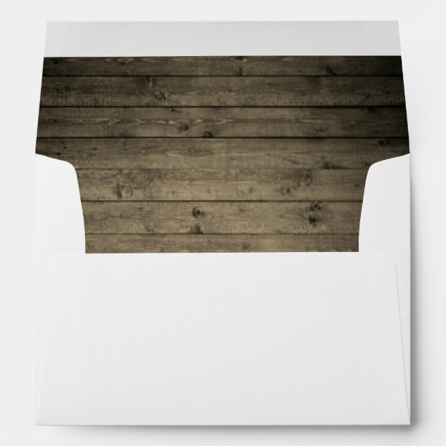 Enveloppe Vieux bois rustique (Dos (Bas))