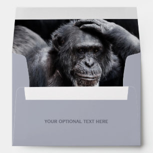 Enveloppe Vieux texte personnalisé Chimpanzé