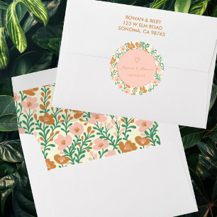 Enveloppe Vignes fleurs sauvages Coloré Floral Élégant Perso