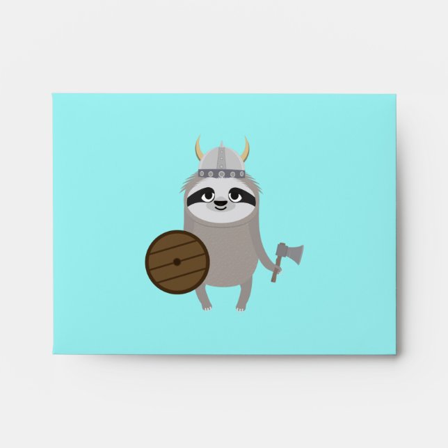 Enveloppe Viking Sloth avec casque (Devant)