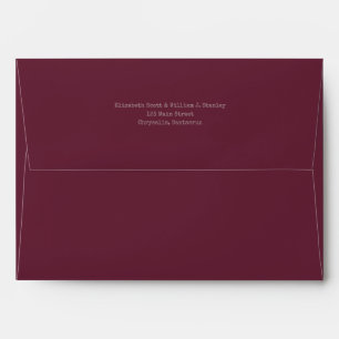 Enveloppe Vin rouge Bourgogne Automne Vintage Mariage d'auto