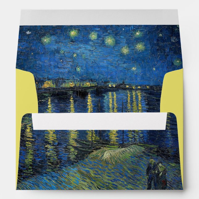 Enveloppe Vincent van Gogh - Nuit étoilée sur le Rhône (Dos (Bas))