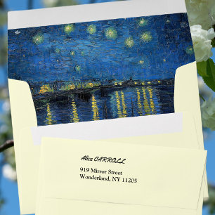 Enveloppe Vincent van Gogh - Nuit étoilée sur le Rhône