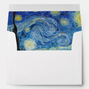 Enveloppe Vincent Van Gogh Starry Nuit Vintage Art
