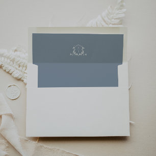 Enveloppe Vins intemporels Monogramme Mariage Crest