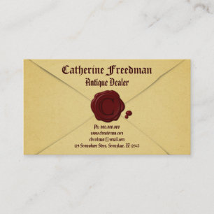Enveloppe vintage Antique Dealer Cartes de visite